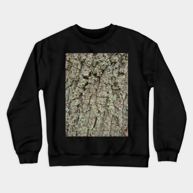 Tree bark and lichen texture Crewneck Sweatshirt by bettyretro